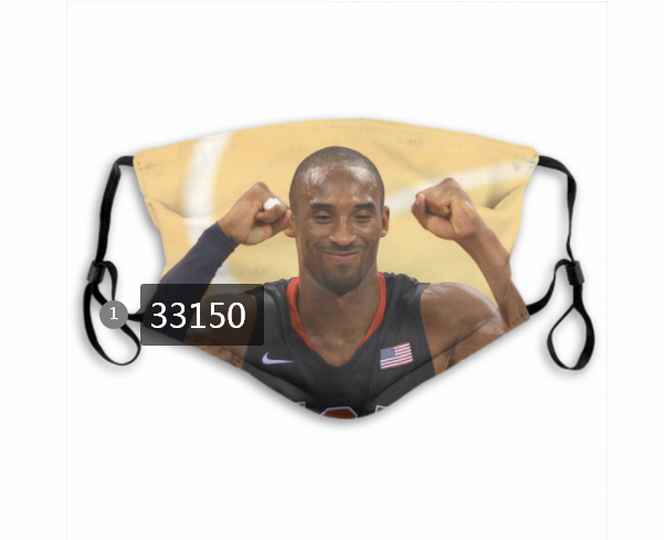 2021 NBA Los Angeles Lakers #24 kobe bryant 33150 Dust mask with filter->nba dust mask->Sports Accessory
